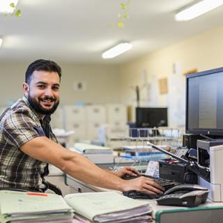 IT technician working